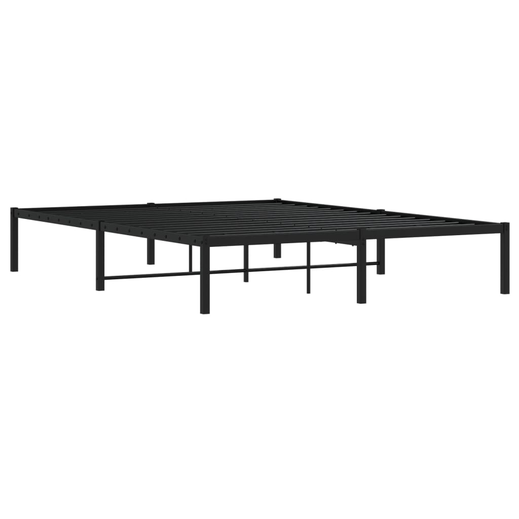 Black metal bed frame 150x200 cm