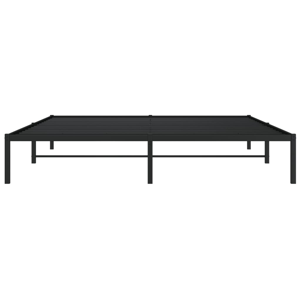 Bettgestell Metall Schwarz 183x213 cm
