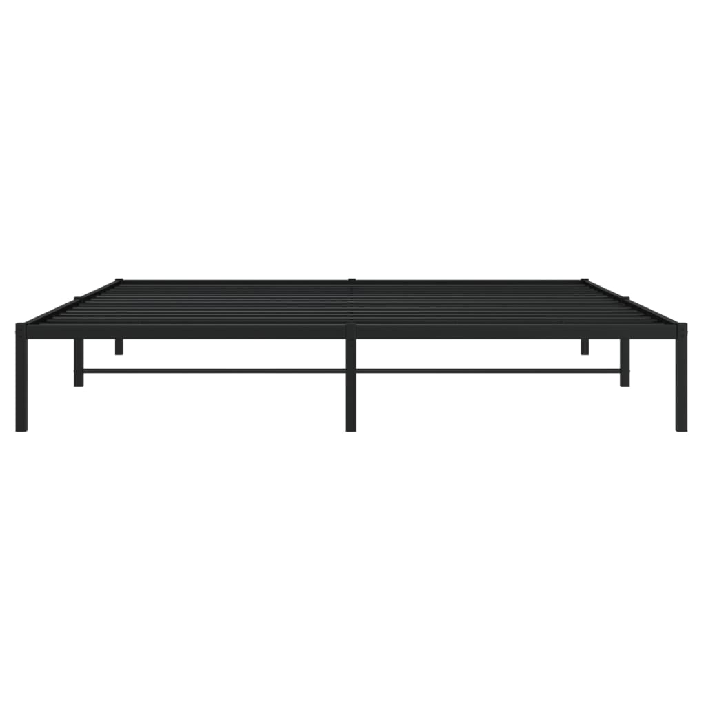 Bed frame metal black 193x203 cm