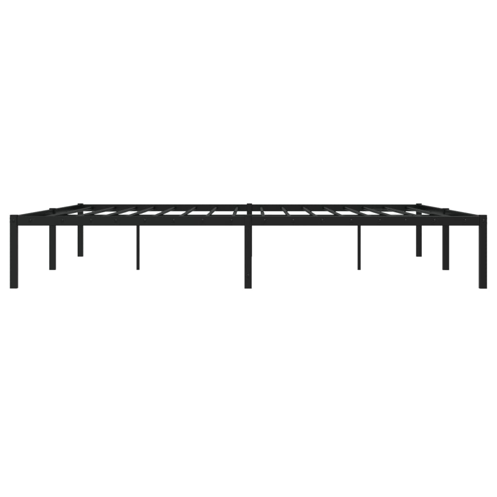 Bed frame metal black 193x203 cm