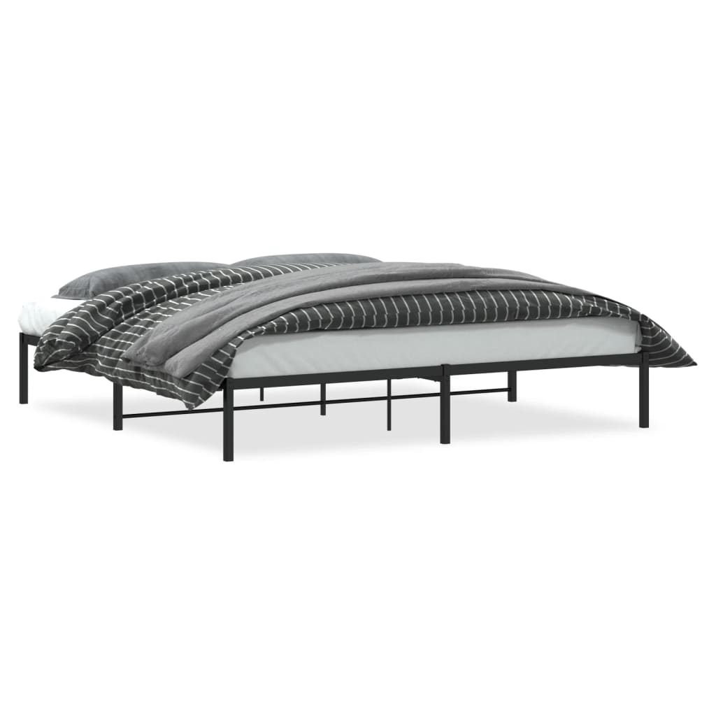 Bettgestell Metall Schwarz 200x200 cm
