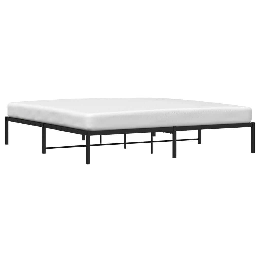 Bettgestell Metall Schwarz 200x200 cm