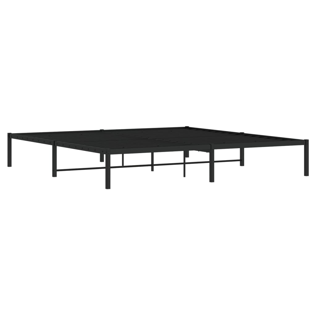 Bettgestell Metall Schwarz 200x200 cm