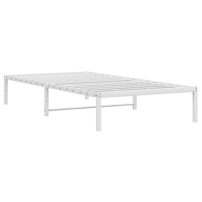 Bettgestell Metall Weiß 107x203 cm