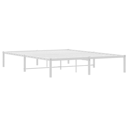 Bettgestell Metall Weiß 150x200 cm