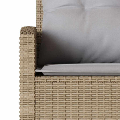 L-förmiges Couchsofa mit Kissen Beige Polyrattan
