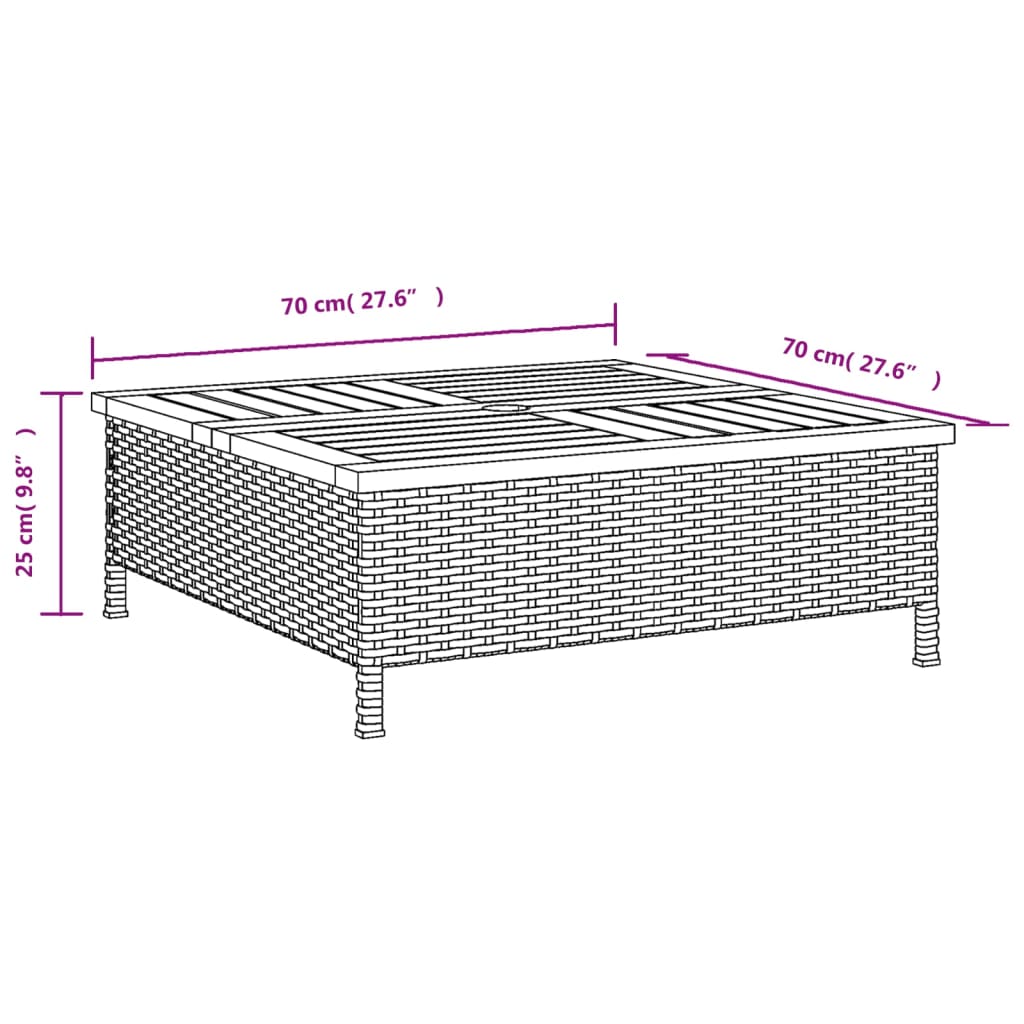 Housse pour pied de parasol noir 70x70x25 cm