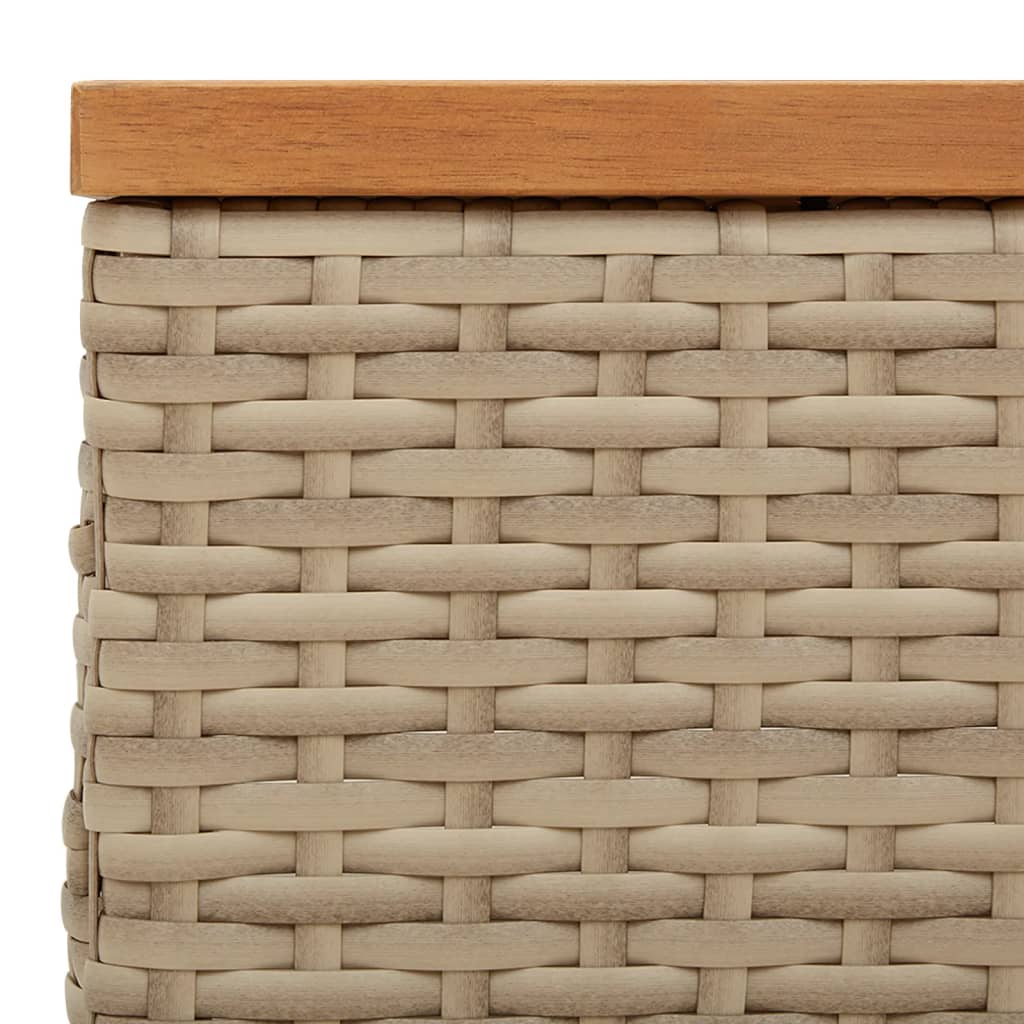 Housse pour pied de parasol beige 70x70x25 cm acacia