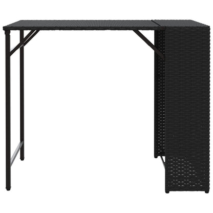 5-tlg. Garten-Camping-Set Faltbar Schwarz Poly Rattan