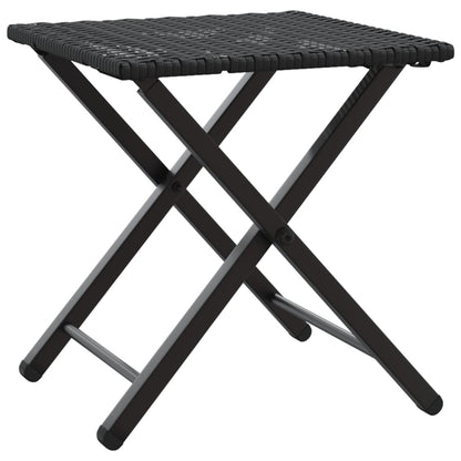 5-tlg. Garten-Camping-Set Faltbar Schwarz Poly Rattan