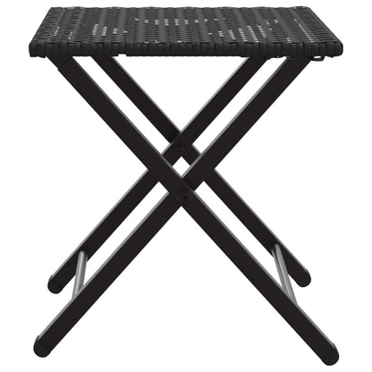 5-tlg. Garten-Camping-Set Faltbar Schwarz Poly Rattan