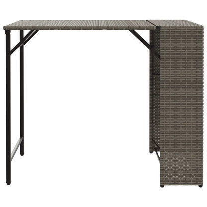 5-tlg. Garten-Camping-Set Klappbar Grau Poly Rattan