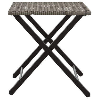 5-tlg. Garten-Camping-Set Klappbar Grau Poly Rattan