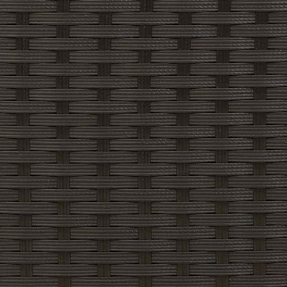 Gartensofa 2-Sitzer mit Dach und Hockern Schwarz Poly Rattan
