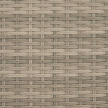 Gartensofa 2-Sitzer mit Dach und Hockern Hellgrau Poly Rattan