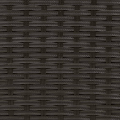 Gartensofa 2-Sitzer mit Hockern Schwarz Poly Rattan