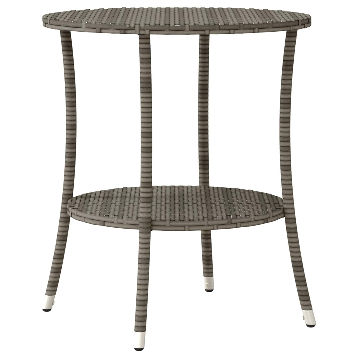 3-teiliges Bistro-Set mit Kissen Grau Poly Rattan