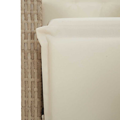 9-tlg. Garten-Essgruppe mit Kissen Beige Poly Rattan