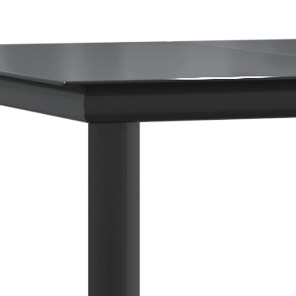 5-tlg. Garten-Essgruppe mit Kissen Grau Poly Rattan
