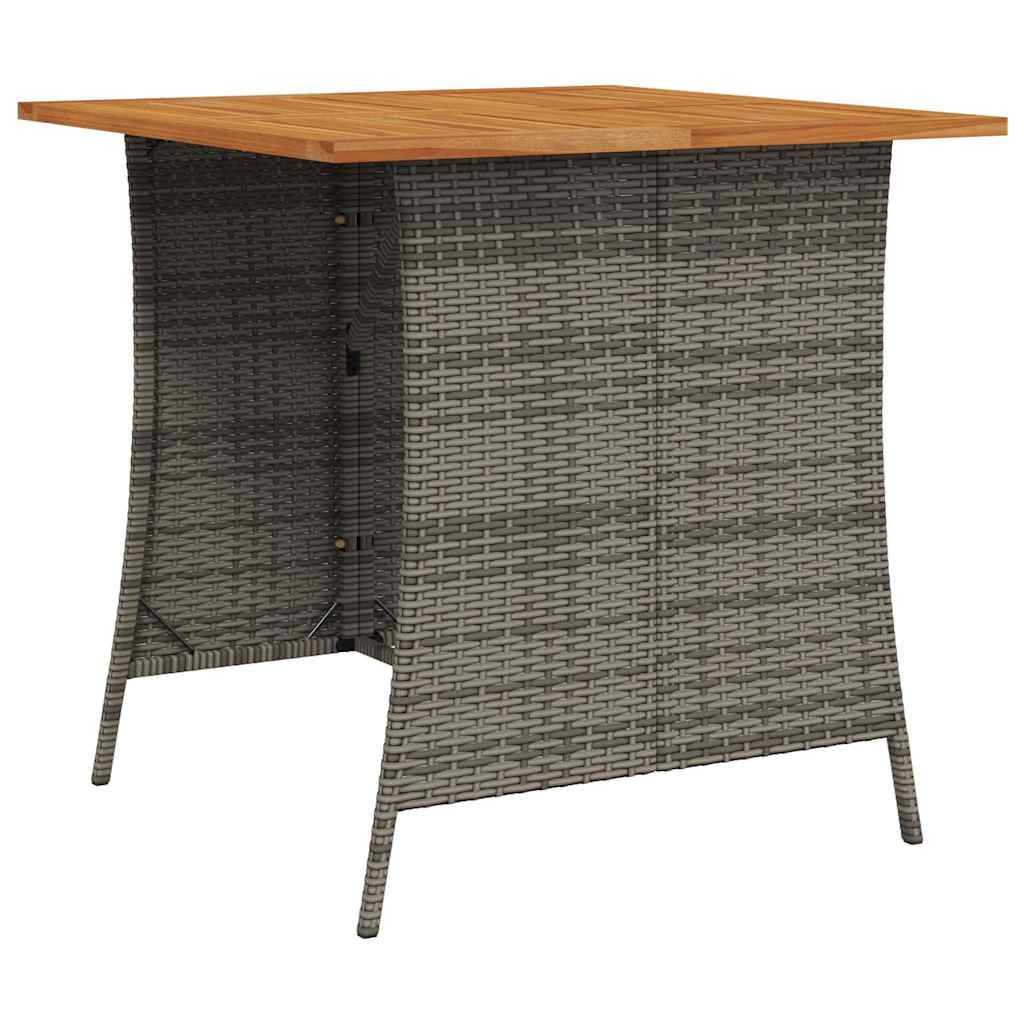 6-tlg. Garten-Sofagarnitur mit Kissen L-Form Grau Poly Rattan