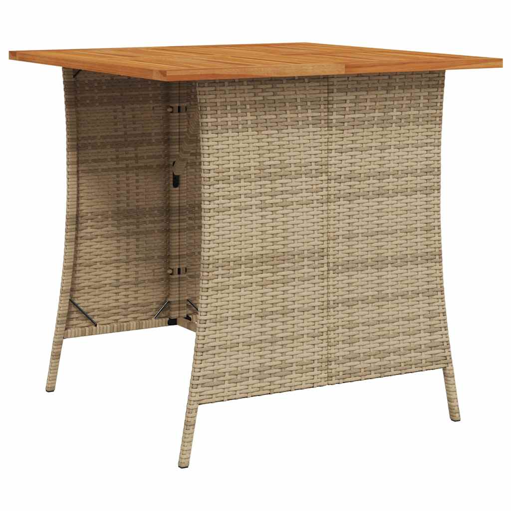6-tlg. Garten-Sofagarnitur mit Kissen L-Form Beige Poly Rattan