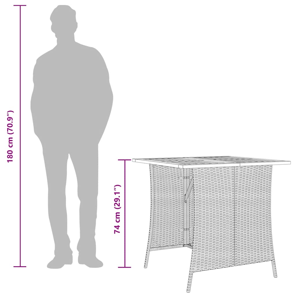 6-tlg. Garten-Sofagarnitur mit Kissen L-Form Beige Poly Rattan