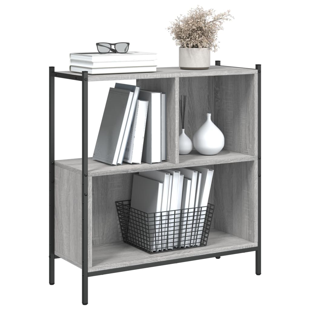 Bookshelf Gray Sonoma 72x28x77.5 cm Wood Material