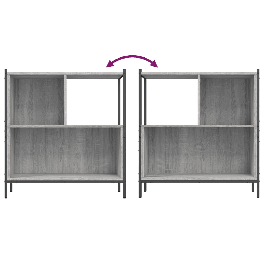 Bookshelf Gray Sonoma 72x28x77.5 cm Wood Material