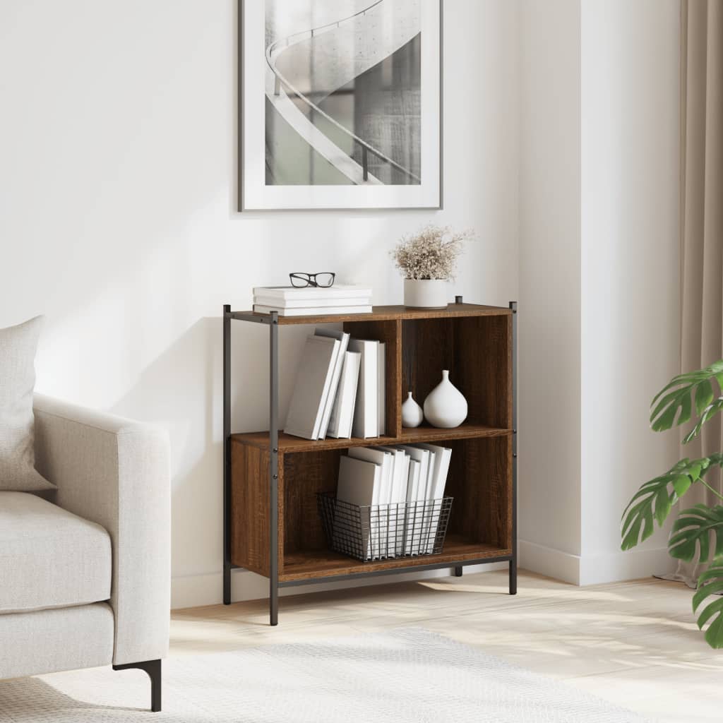 Bookshelf Brown Oak Look 72x28x77.5 cm Wood Material