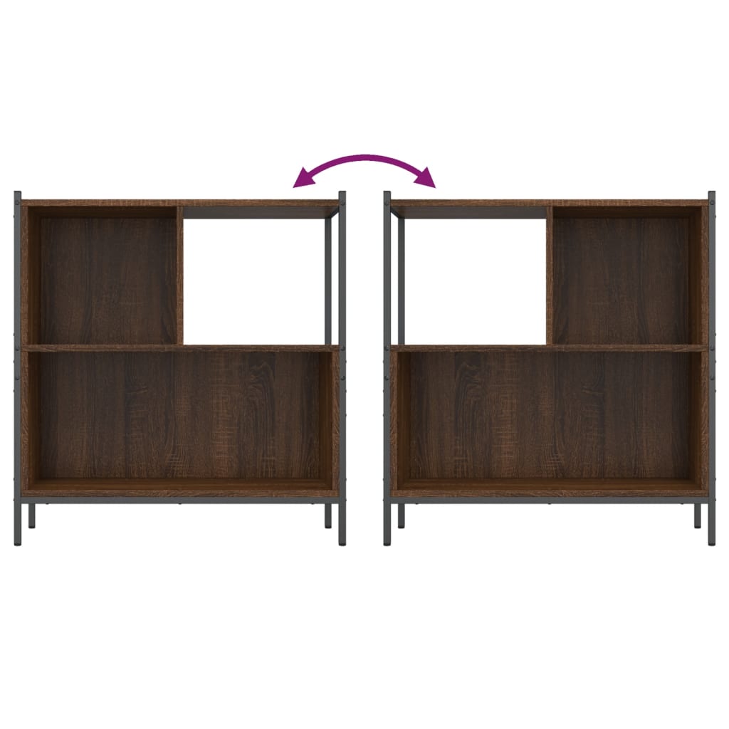 Bookshelf Brown Oak Look 72x28x77.5 cm Wood Material