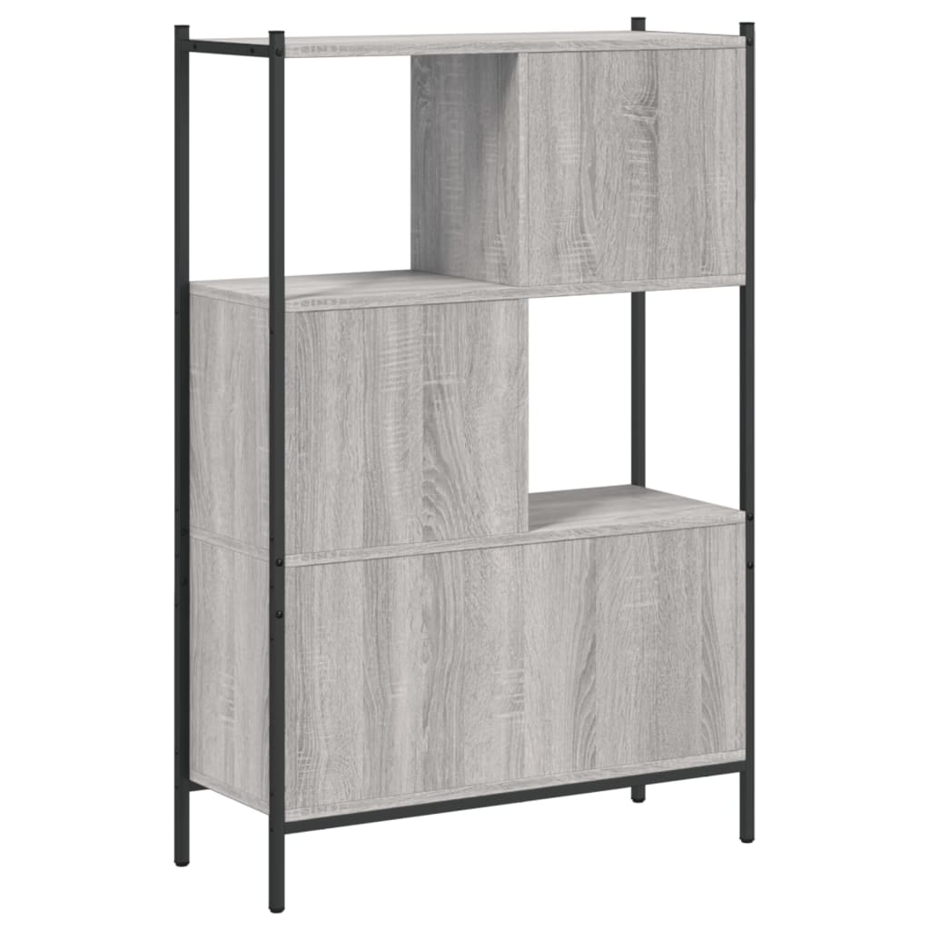 Bookshelf Gray Sonoma 72x28x109 cm Wood Material