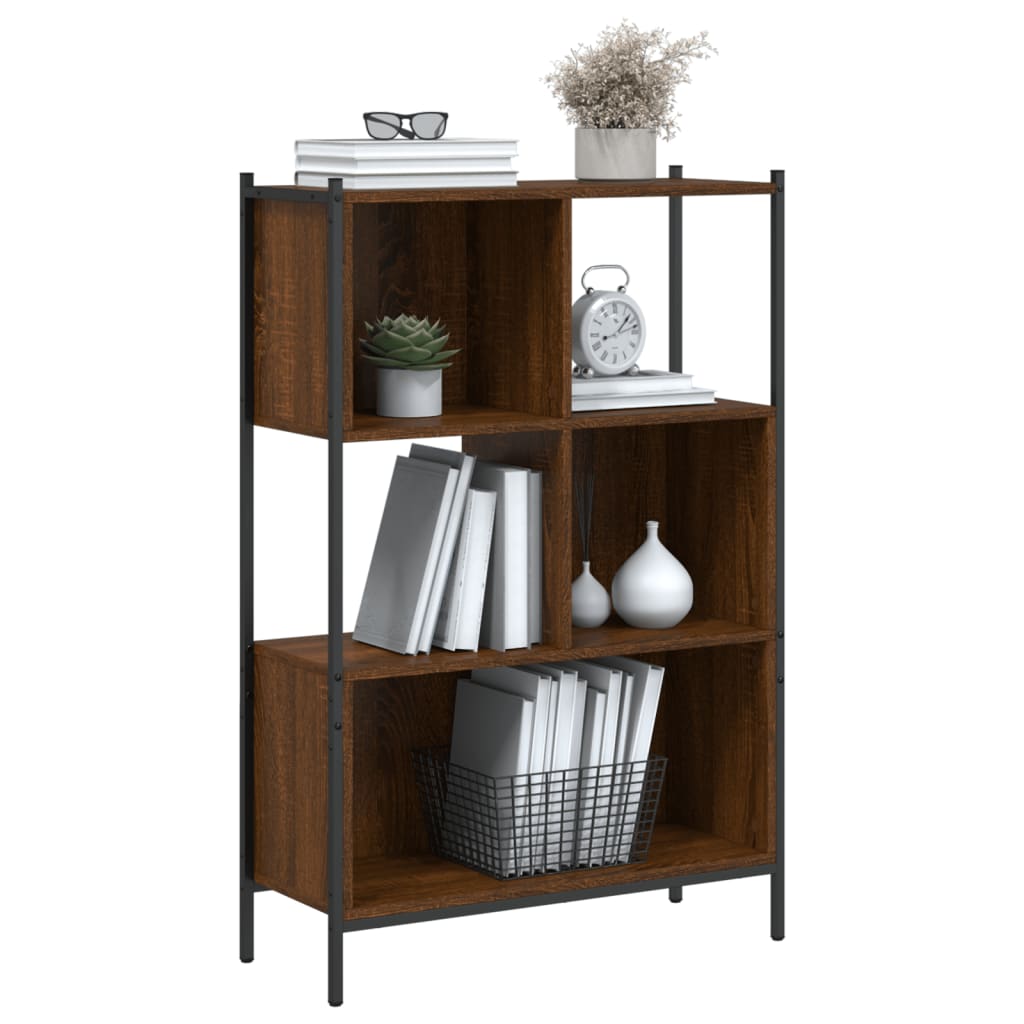 Bookshelf Brown Oak Look 72x28x109 cm Wood Material