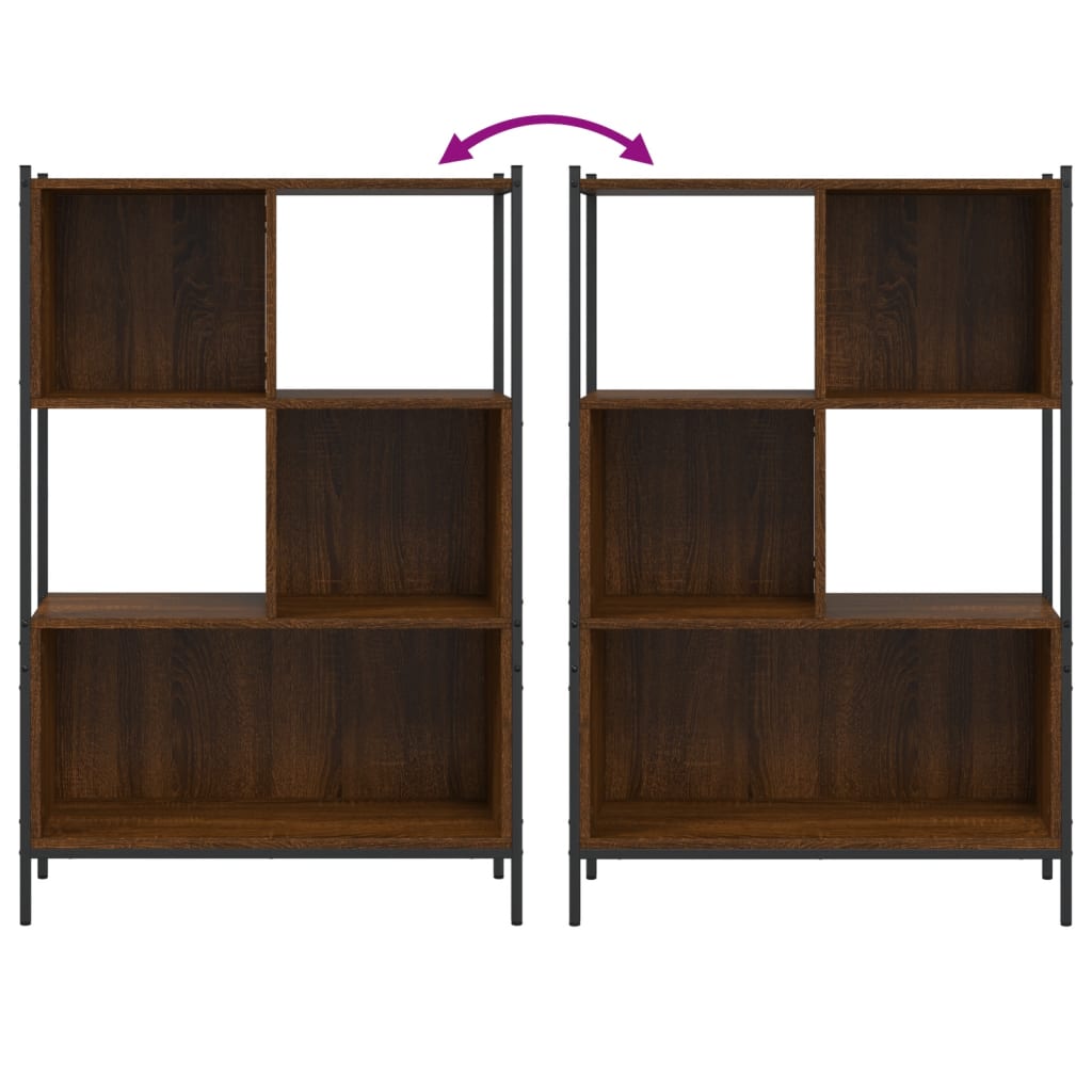 Bookshelf Brown Oak Look 72x28x109 cm Wood Material