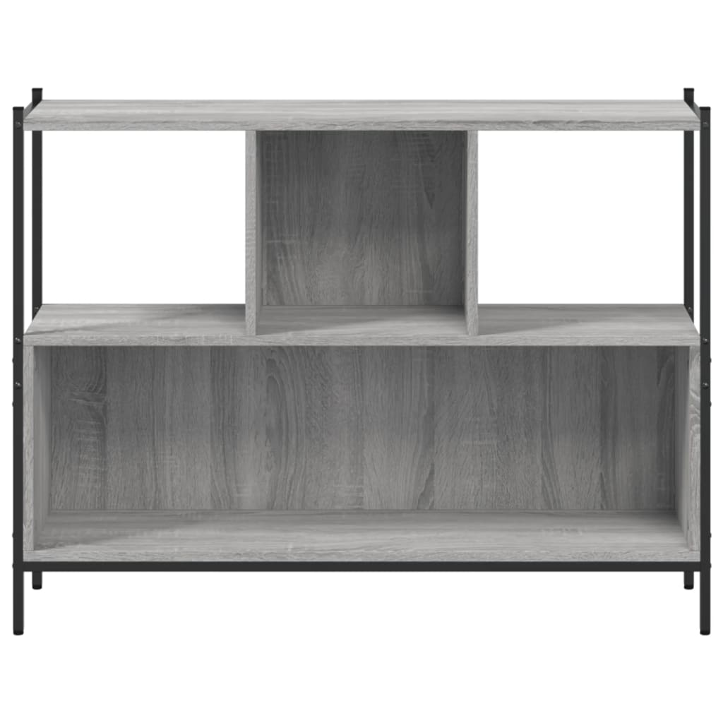 Bookshelf Gray Sonoma 102x28x77.5 cm Wood Material