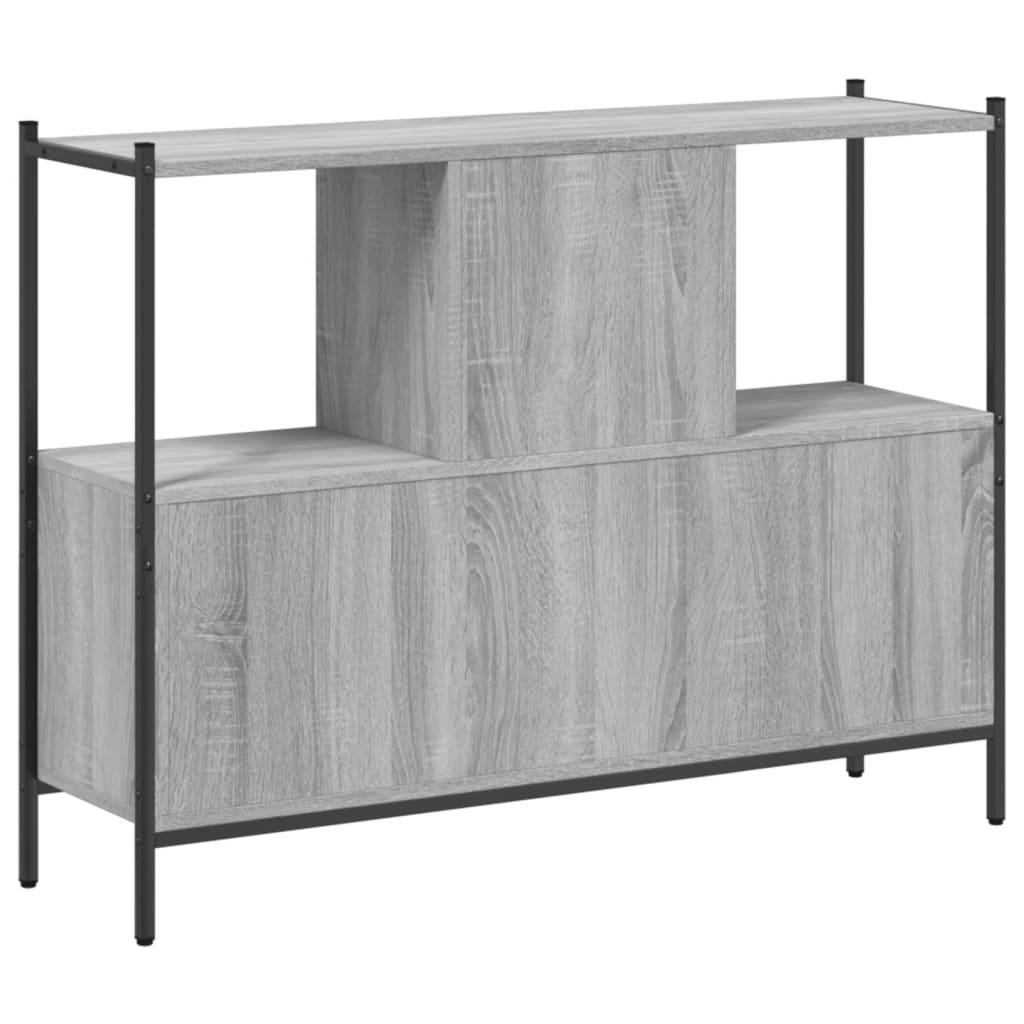Bookshelf Gray Sonoma 102x28x77.5 cm Wood Material