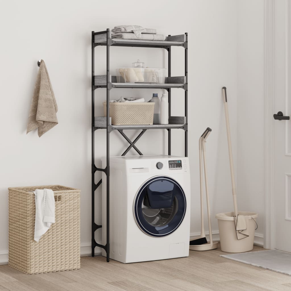 Etagère pour lave-linge Sonoma gris 67x25x163 cm en bois