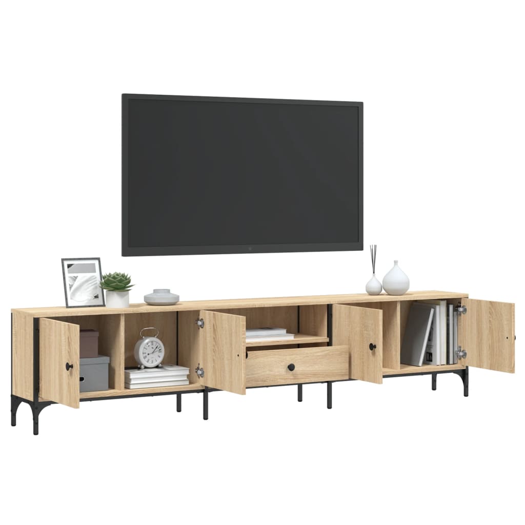 Meuble TV avec tiroir Chêne Sonoma 200x25x44cm matériau bois
