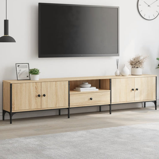 Meuble TV avec tiroir Chêne Sonoma 200x25x44cm matériau bois