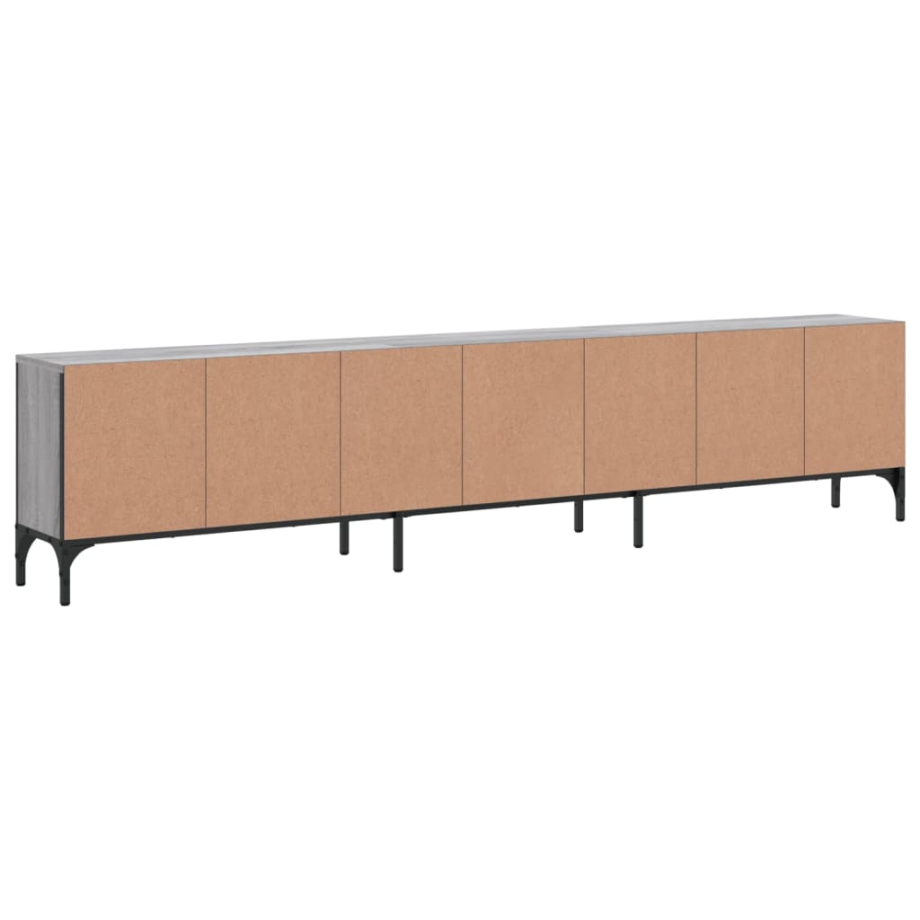 Meuble TV avec tiroir gris Sonoma 200x25x44 cm en bois