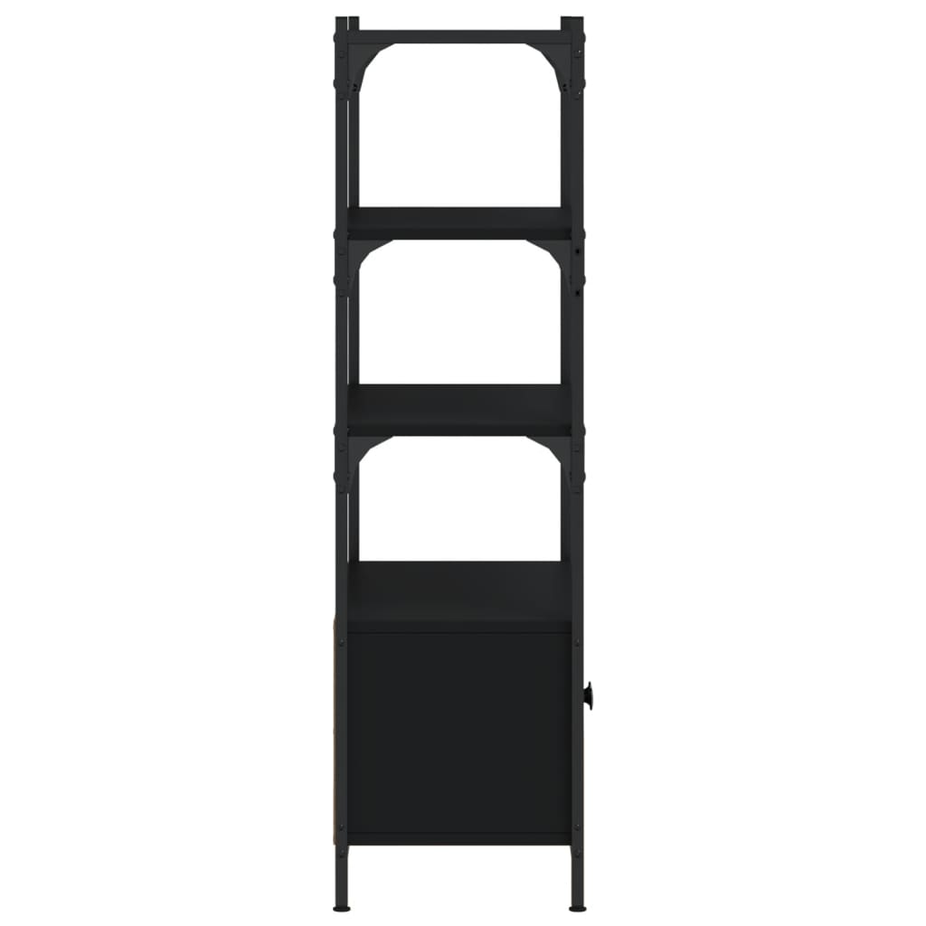 Bibliothèque 3 étagères noir 70x30x109,5 cm matière bois
