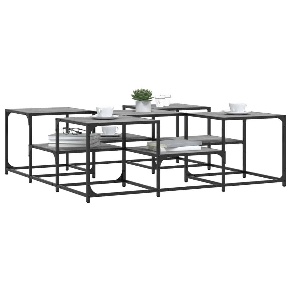 Table basse Sonoma grise 121x121x40 cm en bois