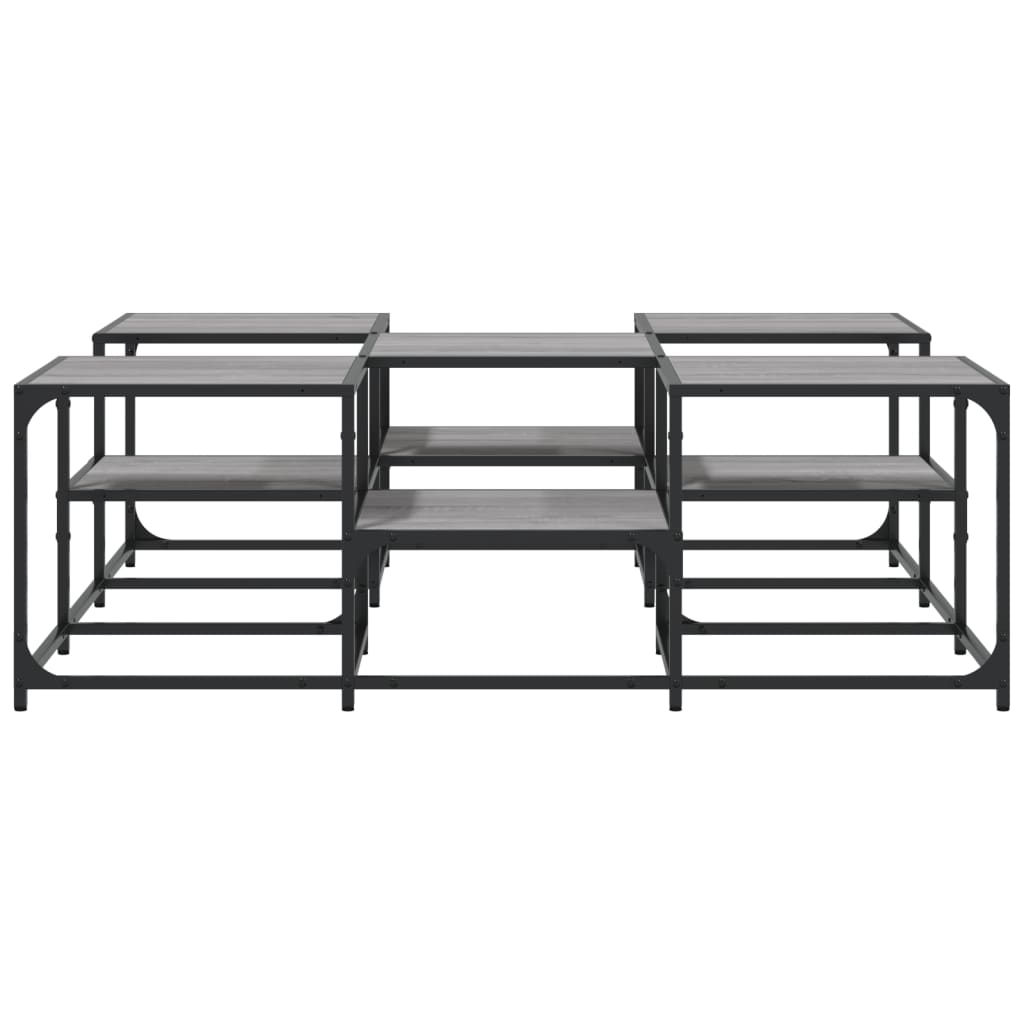 Table basse Sonoma grise 121x121x40 cm en bois