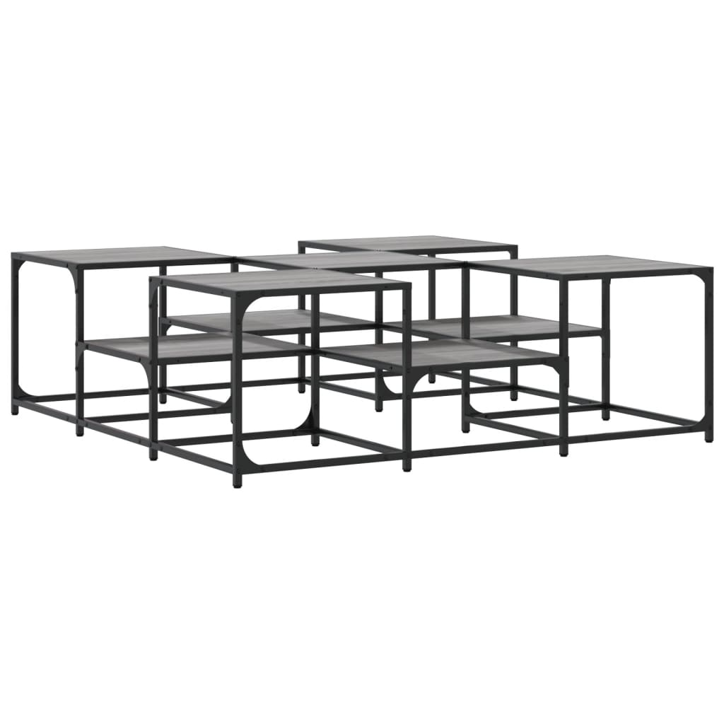 Table basse Sonoma grise 121x121x40 cm en bois