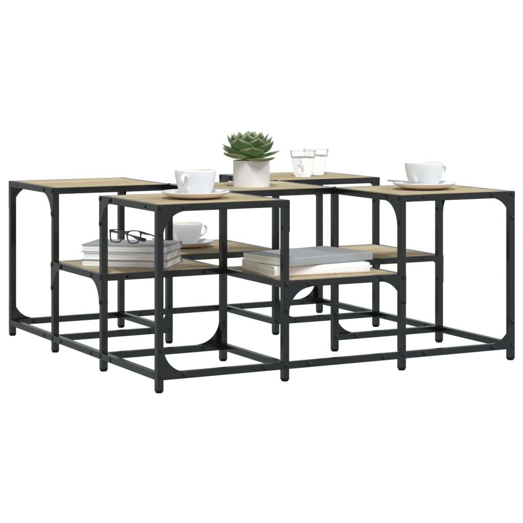 Coffee table Sonoma oak 91x91x40 cm wood material
