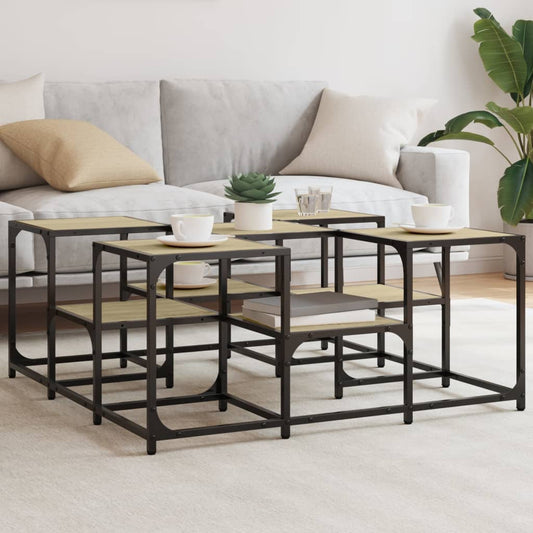 Coffee table Sonoma oak 91x91x40 cm wood material