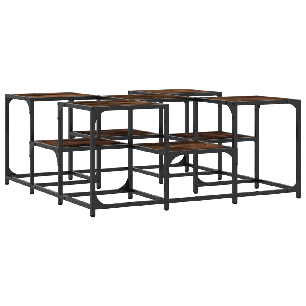 Coffee table smoked oak 91x91x40 cm wood material