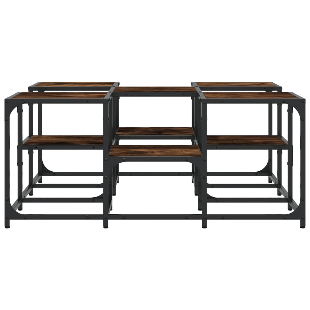 Coffee table smoked oak 91x91x40 cm wood material
