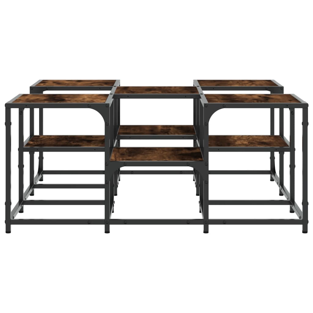 Coffee table smoked oak 91x91x40 cm wood material