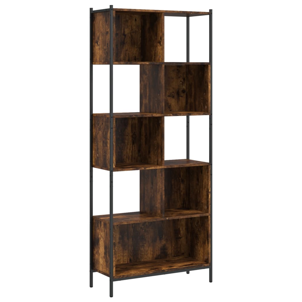 Bookshelf smoked oak 72x28x172 cm wood material