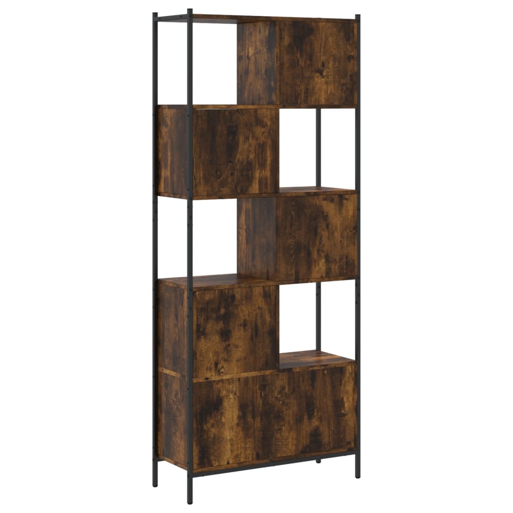 Bookshelf smoked oak 72x28x172 cm wood material